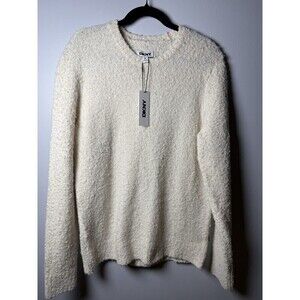 DNKY Ivory Popcorn Knit Crewneck Women’s Sweater Size Medium Stretchy  NWT